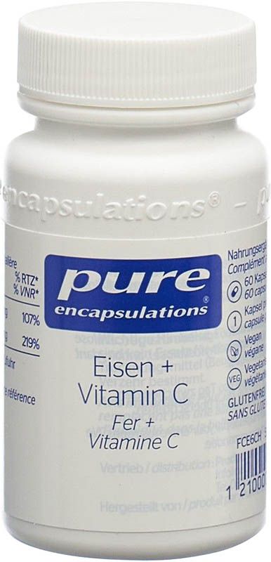 Pure Fer C Capsules Ds 60 pièces Pure Fer C Capsules Ds 60 pièces