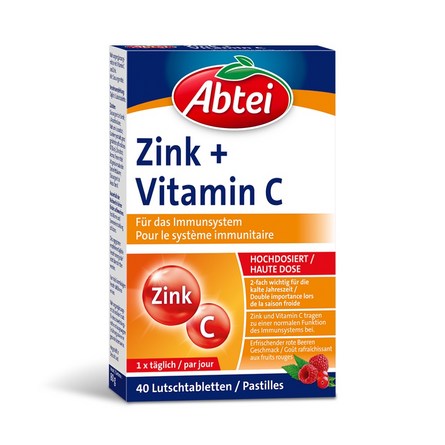ABTEI Zinc + C pastilles à sucer 40 pièces ABTEI Zinc + C pastilles à sucer 40 pièces