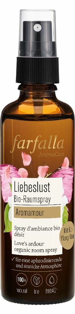 FARFALLA Spray d'ambiance bio Aromamour Volupté d'amour 75ml FARFALLA Spray d'ambiance bio Aromamour Volupté d'amour 75ml