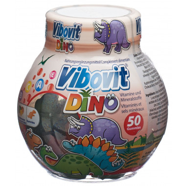 Vibovit Dino gommes aux fruits boîte de 50 pièces Vibovit Dino gommes aux fruits boîte de 50 pièces