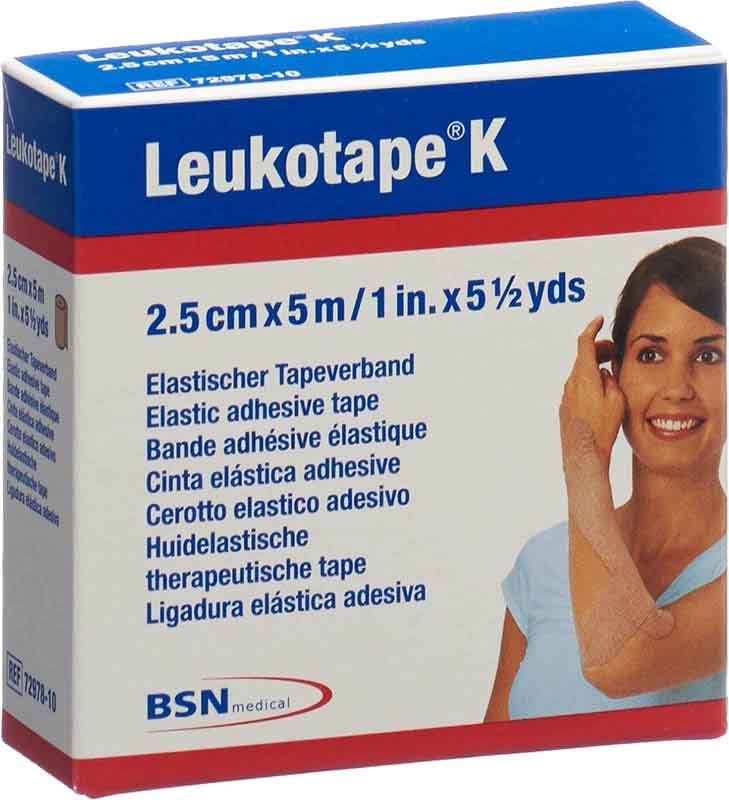 Leukotape® K Kinesiologisches Tape 5mx2.5cm couleur chair Leukotape® K Kinesiologisches Tape 5mx2.5cm couleur chair