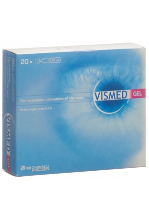VISMED Gel 3 mg/ml Hydrogel Mouillage de l'œil 20 Monodos 0.45ml VISMED Gel 3 mg/ml Hydrogel Mouillage de l'œil 20 Monodos 0.45ml