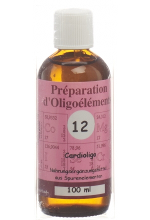 Bioligo POE 12 Cardioligo Préparation d'oligoéléments/Vigne rouge 100ml