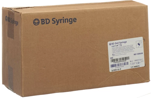 Seringue BD PLASTIPAK 3ml 3tlg LL zentr 200 pièces