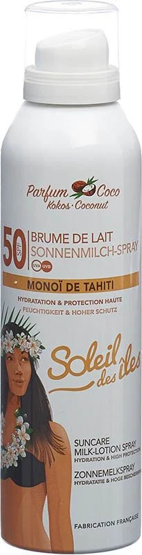 SOLEIL DES ÎLES Lait vaporisateur SPF50 Koko 150ml