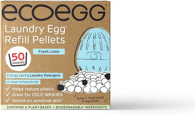 EcoEgg Oeuf de lessive granulés de recharge Linge frais pour 50 charges de linge