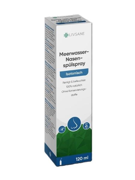 Livsane Spray nasal à l'eau de mer isotonique 120ml Livsane Spray nasal à l'eau de mer isotonique 120ml