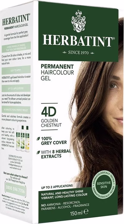 HERBATINT Coloration pour cheveux Gel 4D Or Châtaigne 170ml