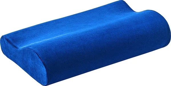 ELSA coussin nuque 50x11cm housse coton bleu