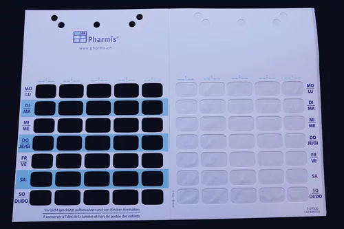 Cartes blister Pharmis Quinto flex cold 250 pièces