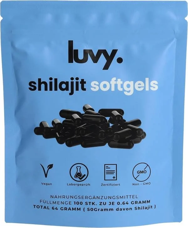 LUVY Shilajit capsules molles Btl 100 pièces