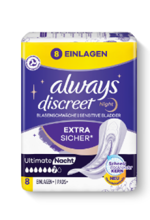 ALWAYS Discreet Incontinence Ultimate Nuit n 8 pces