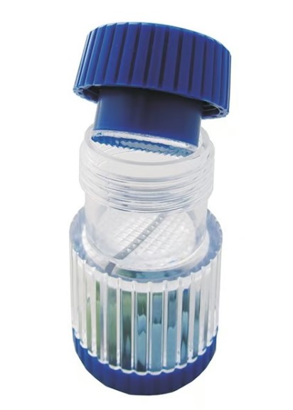 Mortier à comprimés Sundo Couvercle à visser bleu-transp