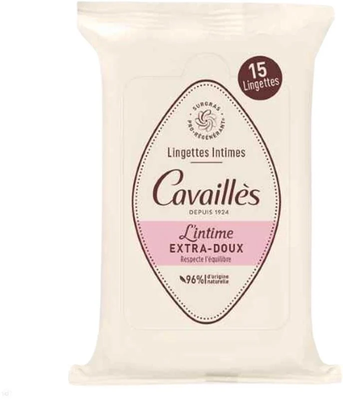 Rogé Cavaillès Lingettes intimes Extra douces n 15 pièces