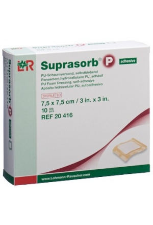 Suprasorb P pansement mousse 7.5x7.5cm selbStücklebend 10 pièces