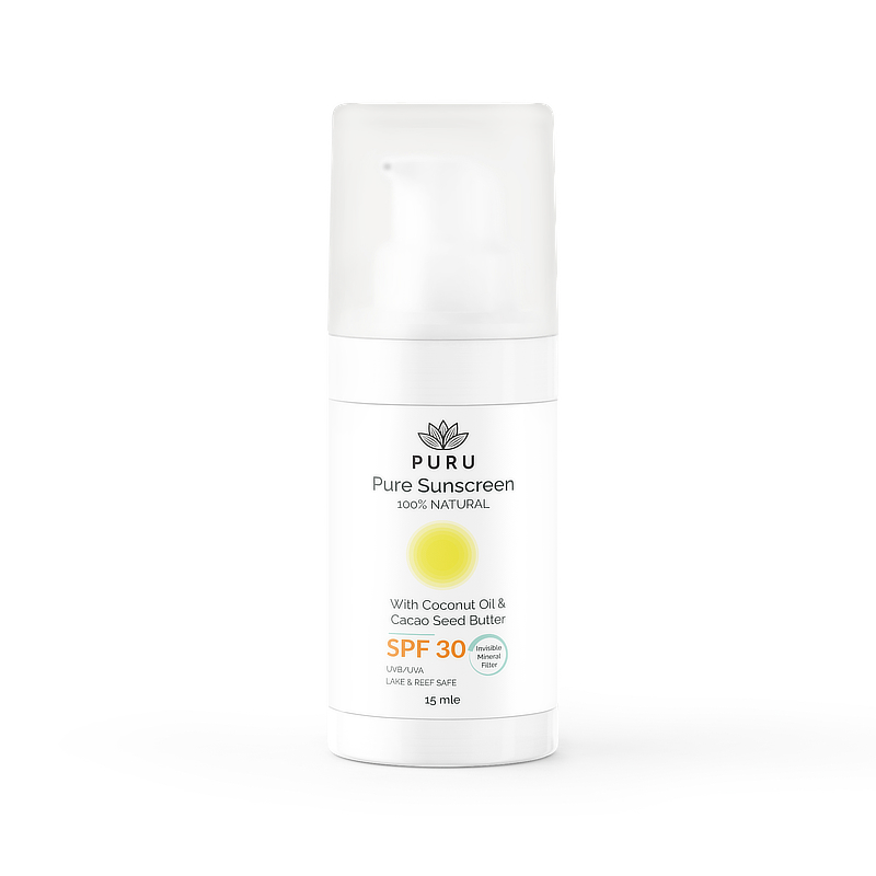 PURU Pure crème solaire SPF30 flacon rond 15ml PURU Pure crème solaire SPF30 flacon rond 15ml