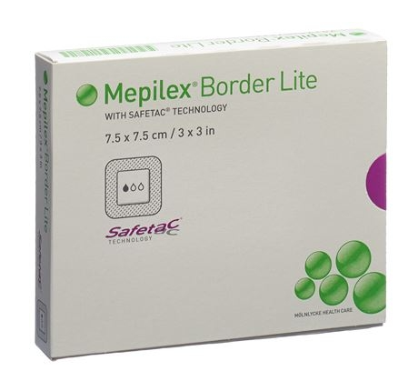 Mepilex Border Lite pansement en mousse de silicone 7.5x7.5cm 5 pièces