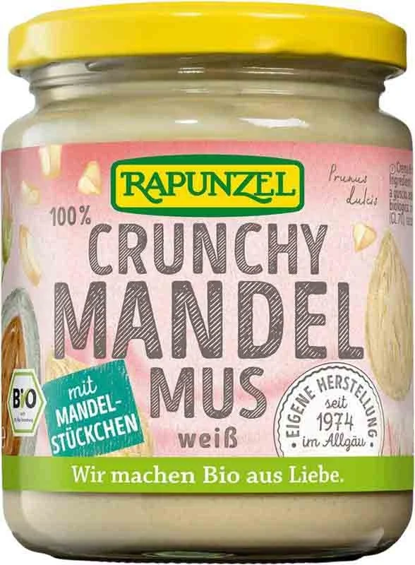 Rapunzel Crunchy purée d'amandes blanche 250 g