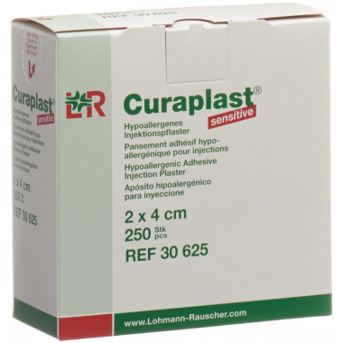 Curaplast Sensitive pansements pour injection 2cmx4cm 250 pièces Curaplast Sensitive pansements pour injection 2cmx4cm 250 pièces