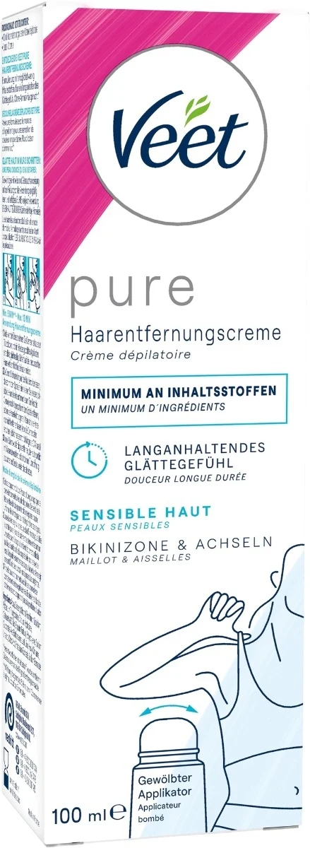 VEET Pure Cr épilation Bik&Achs sen peau 100 ml