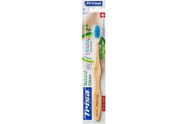 Brosse à dents en bois Trisa Natural Clean Young soft