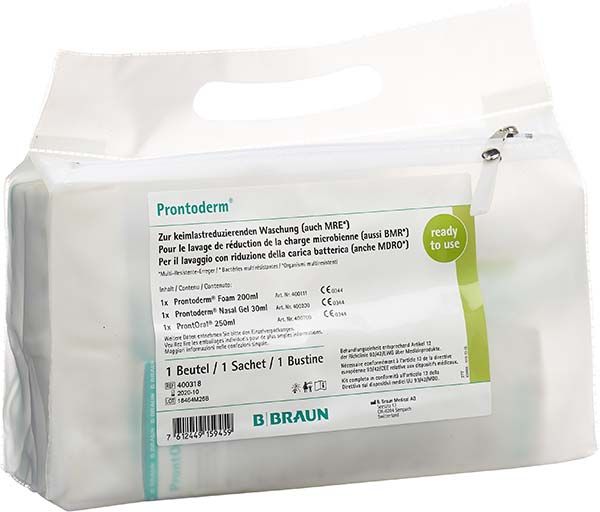 Lavage Prontoderm réduisant la charge microbienne Lavage Prontoderm réduisant la charge microbienne