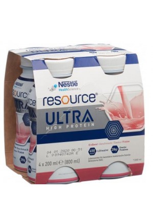 Resource Ultra High Protein XS Fraise 4 bt 125ml Resource Ultra High Protein XS Fraise 4 bt 125ml
