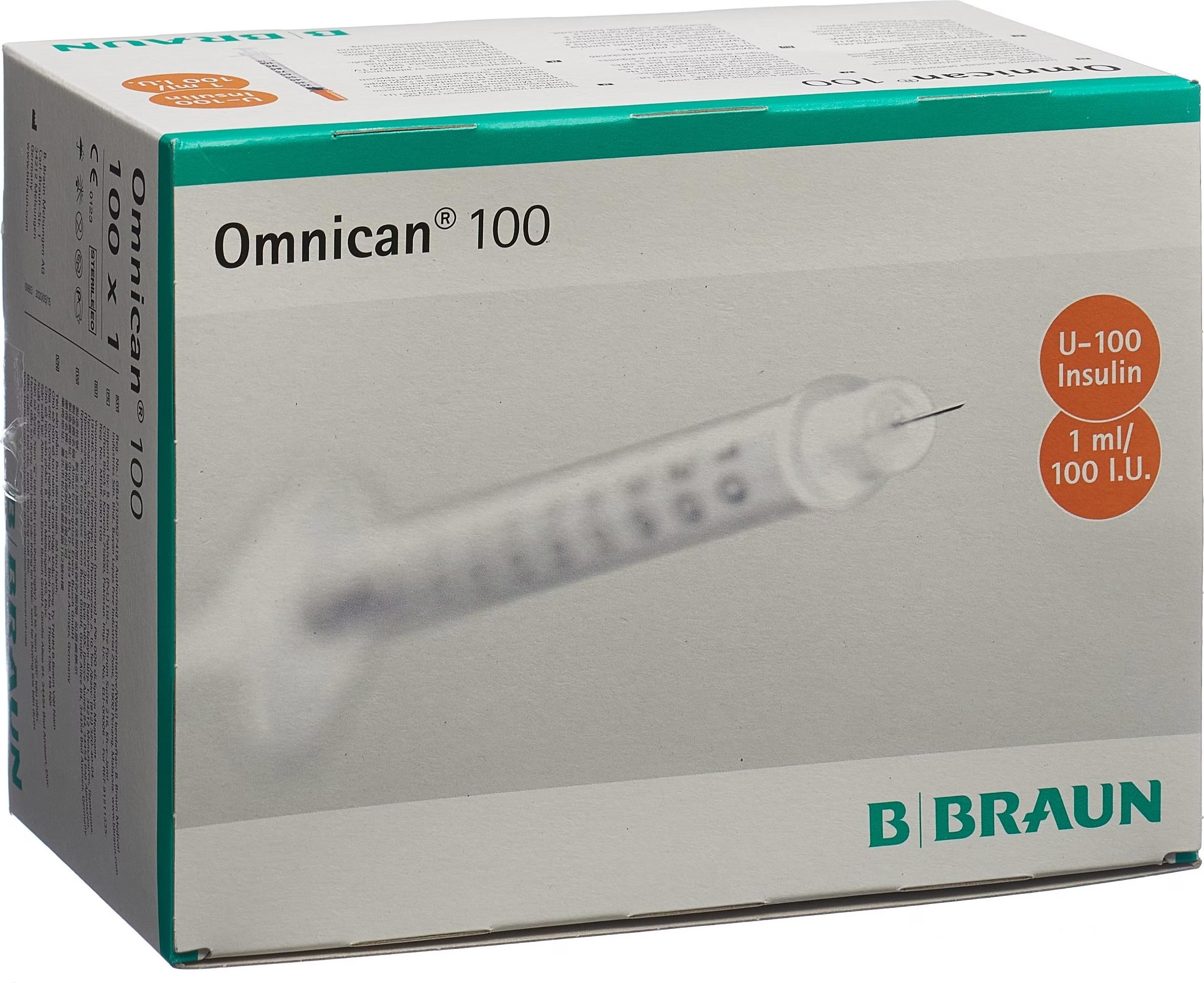OMNICAN Insuline 100 1ml 0.3x8mm G30 unit 100 x