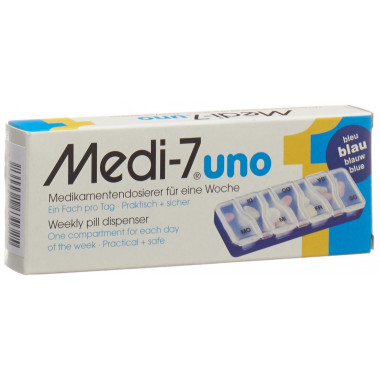 Medi-7 Doseur de médicaments uno 7 jours bleu Medi-7 Doseur de médicaments uno 7 jours bleu