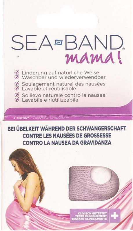Sea-Band Mama bande d'acupression rose pour femmes enceintes 1 paire Sea-Band Mama bande d'acupression rose pour femmes enceintes 1 paire