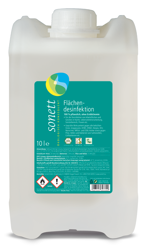 Désinfectant pour surfaces Sonett 10lt Désinfectant pour surfaces Sonett 10lt