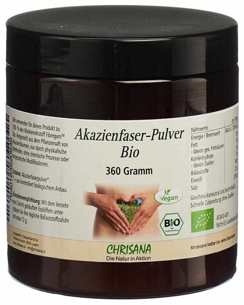 Chrisana fibre d'acacia en poudre bio 360g Chrisana fibre d'acacia en poudre bio 360g