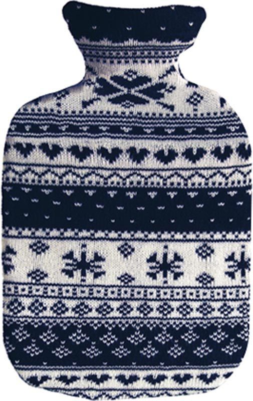 SÄNGER bouillotte 2l housse tricot bleu norvégien