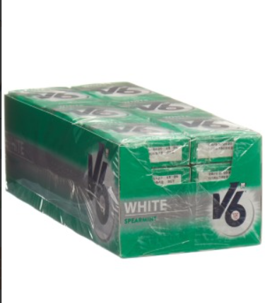 V6 White chewing-gum Spearmint 24 Box V6 White chewing-gum Spearmint 24 Box