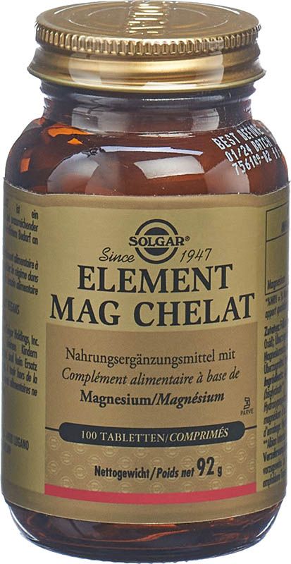 Solgar Element Mag Comprimés chélatés Fl 100 pièces