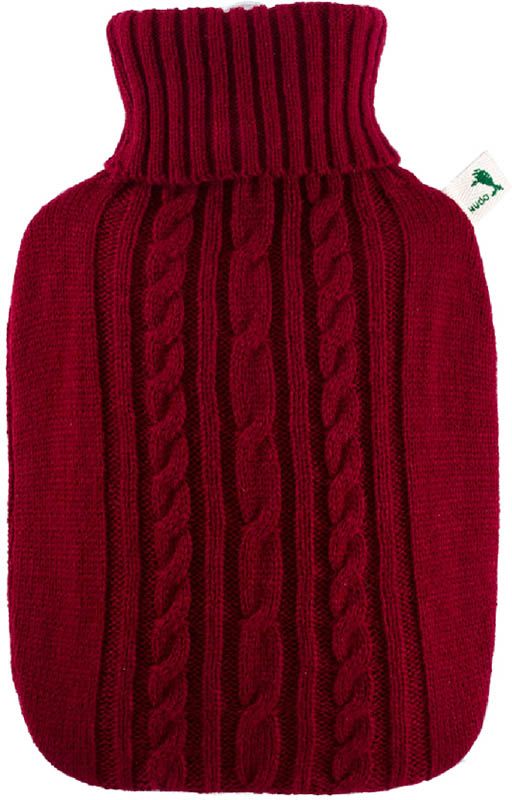 FROSCH bouillotte PVC 1.8l housse tricotée rouge