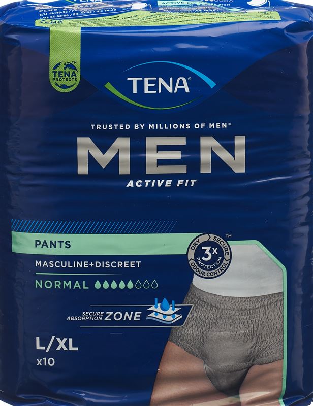 TENA Men Active Fit Pants Normal L/XL 10 pièces