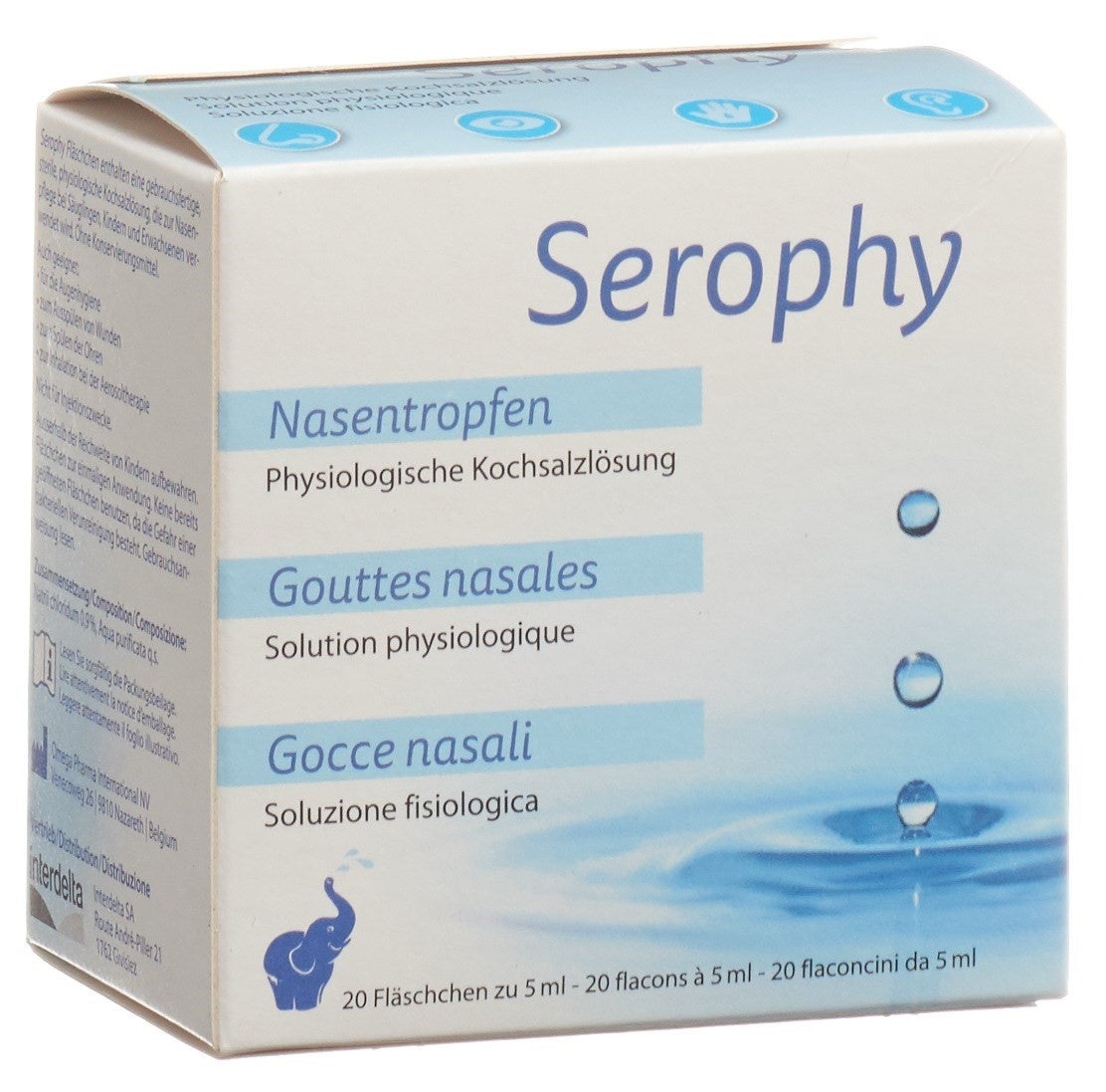Solution physiologique Serophy 5ml 20 pièces