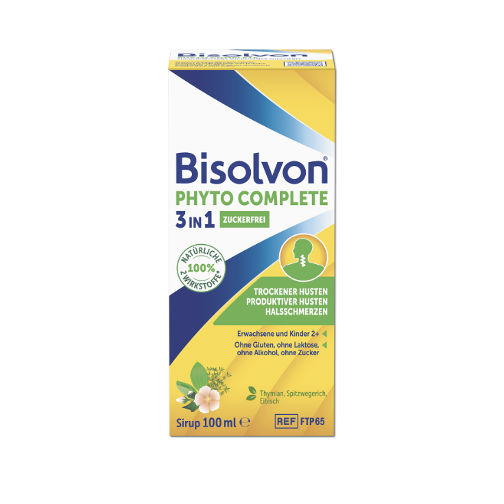 Bisolvon® Phyto Complete Sirop contre la toux sans sucre 120ml