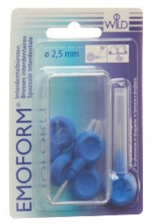 EMOFORM Brosses interdentaires 2.5mm bleu foncé 5 pièces