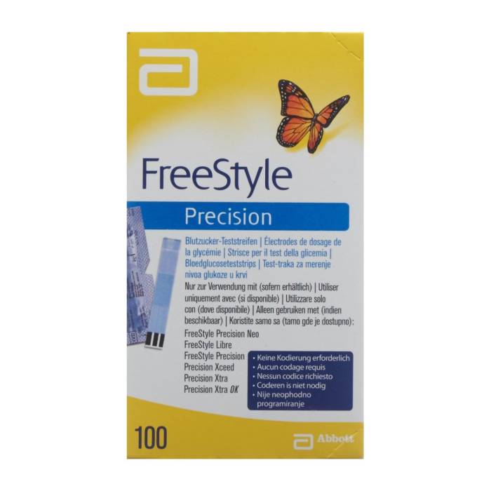Bandelettes de test ABBOTT FREESTYLE Precision 100 pièces