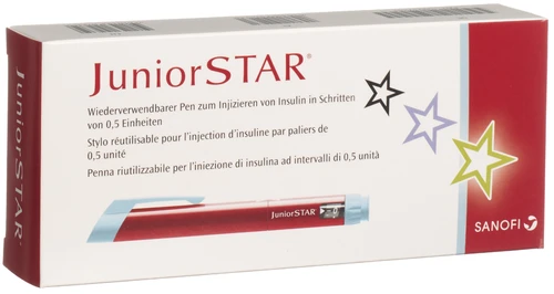 Stylo à insuline JuniorStar Lantus Apidra rouge