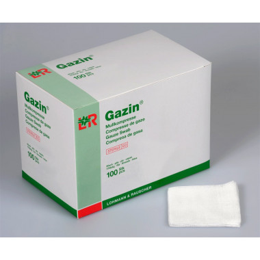 Compresses de gaze Gazin 10x10cm 16 plis stériles 10 x 10 pièces