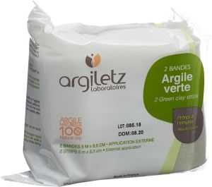 Argiletz Argile verte Instantanée 5mx8.5cm Bandes 2 pièces