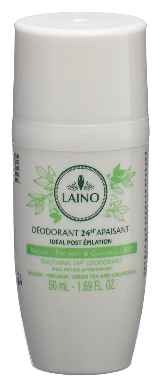 Déodorant Laino roll on argile blanche kaolin aux extraits de thé vert & calendula BIO 50ml