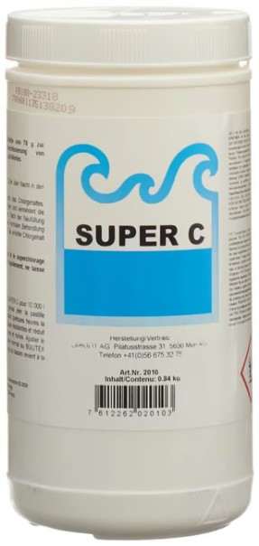 SUPER C pastilles choc au chlore 70g 12 pièces