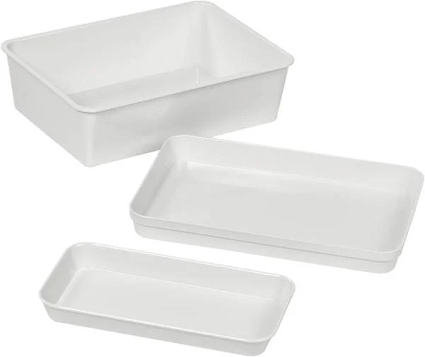 Semadeni plateau en plastique 19x15x4cm mélamine blanc