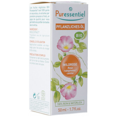 Puressentiel Huile végétale Rose musquée bio 50ml Puressentiel Huile végétale Rose musquée bio 50ml