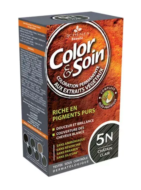 COLOR & SOIN Coloration 5N chât clair (n) 135ml