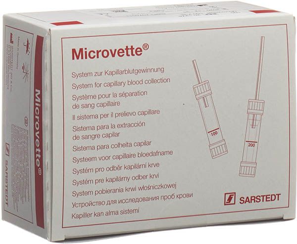 MICROVETTEN 100 Hématologie Potassium EDTA 100 pièces